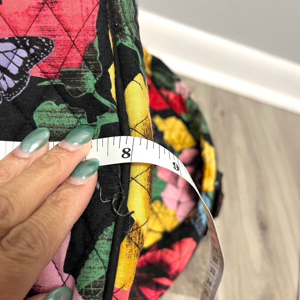 Vera Bradley Backpack OS Havana Rose Floral & Butterfly Quilted Campus Tech - Picture 12 of 12